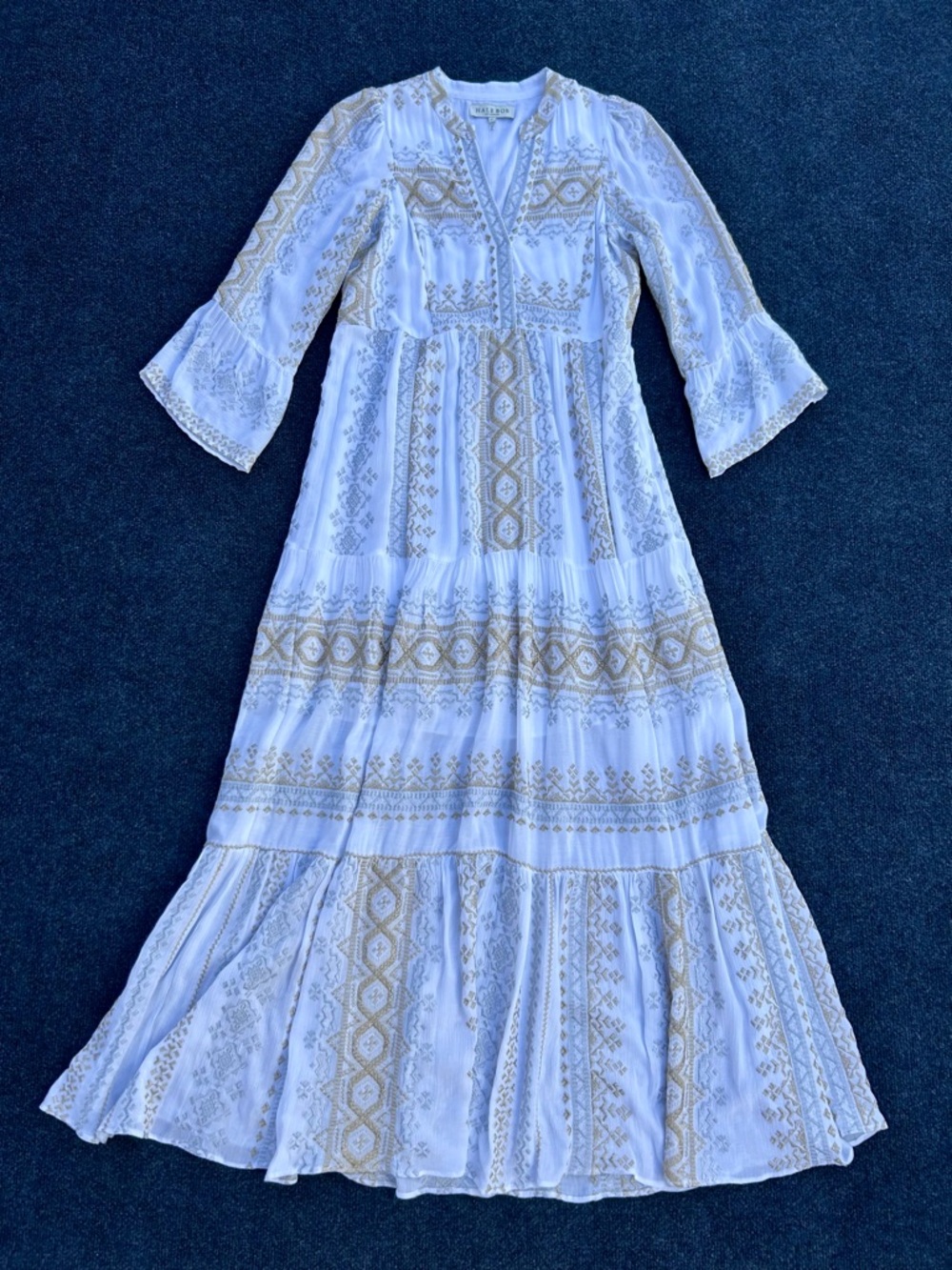 Hale Bob Lole White Embroidered Maxi Dress - Picture 4 of 16